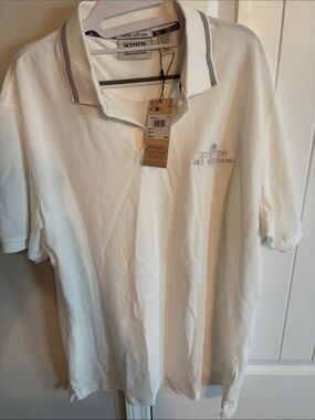 Scotch & Soda White Polo with Gray Trim